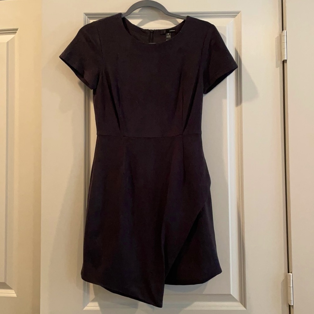 AQUA black faux suede dress